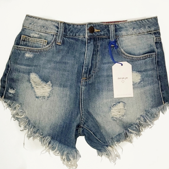 Beach Fray Denim Shorts - BRAND NEW - Picture 5 of 6